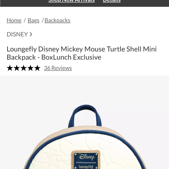 Disney Mickey Mouse Turtle Shell Mini Backpack - Picture 3 of 7